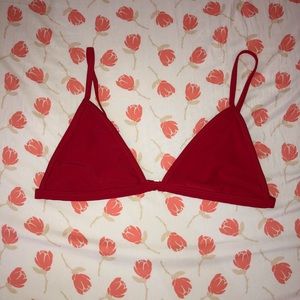 Zaful Red Triangle Bikini Top XL NEW